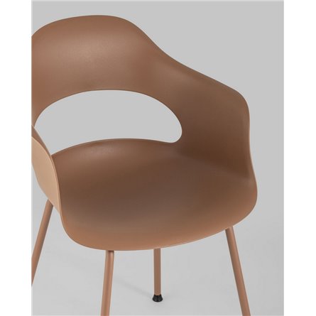 Комплект из четырех стульев|Stool Group|Lady пластик коричневый ножки металл