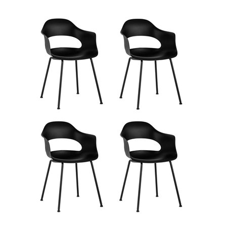 Стул Lady пластик черный 4 шт.