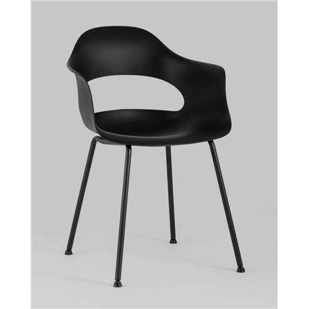 Комплект из четырех стульев|Stool Group|Lady пластик черный ножки металл