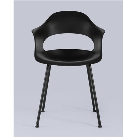 Комплект из четырех стульев|Stool Group|Lady пластик черный ножки металл