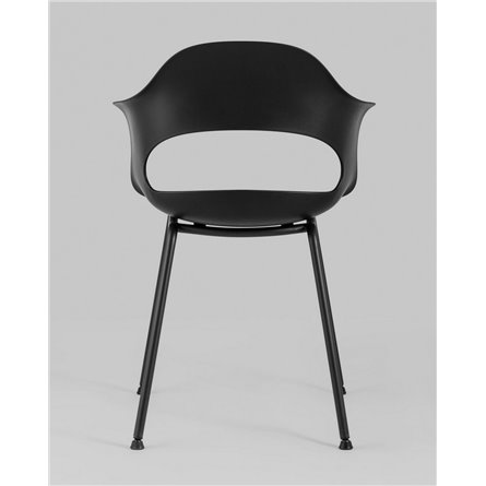 Комплект из четырех стульев|Stool Group|Lady пластик черный ножки металл
