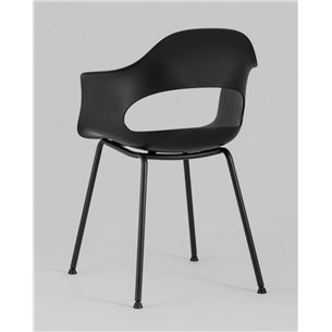 Комплект из четырех стульев|Stool Group|Lady пластик черный ножки металл