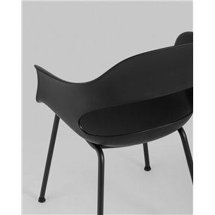 Комплект из четырех стульев|Stool Group|Lady пластик черный ножки металл