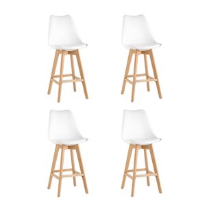 Стул барный FRANKFURT белый 4 шт