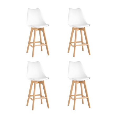 Стул барный FRANKFURT белый 4 шт