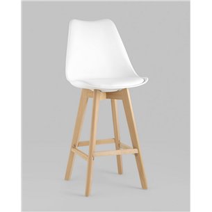 Комплект из четырех стульев|Stool Group|Барный FRANKFURT белый сиденье экокожа ножки из массива бука