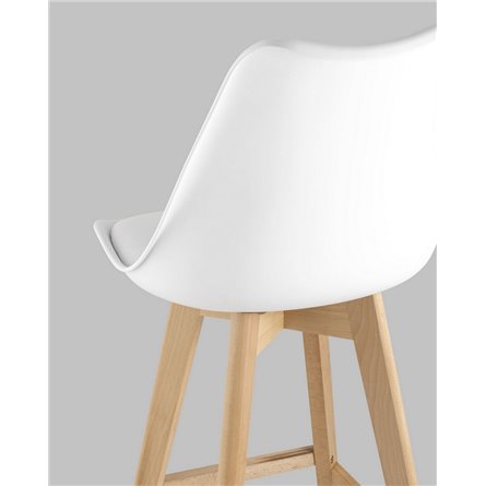 Комплект из четырех стульев|Stool Group|Барный FRANKFURT белый сиденье экокожа ножки из массива бука