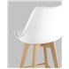 Комплект из четырех стульев|Stool Group|Барный FRANKFURT белый сиденье экокожа ножки из массива бука Комплект из четырех стульев|Stool Group|Барный FRANKFURT белый сиденье экокожа ножки из массива бука