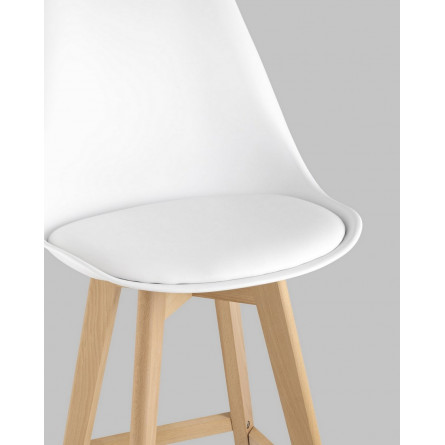 Комплект из четырех стульев|Stool Group|Барный FRANKFURT белый сиденье экокожа ножки из массива бука