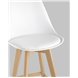 Комплект из четырех стульев|Stool Group|Барный FRANKFURT белый сиденье экокожа ножки из массива бука Комплект из четырех стульев|Stool Group|Барный FRANKFURT белый сиденье экокожа ножки из массива бука