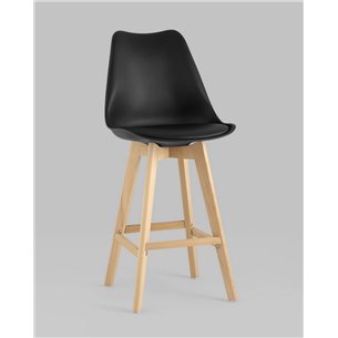 Комплект из четырех стульев|Stool Group|Барный FRANKFURT черный сиденье экокожа ножки из массива бука