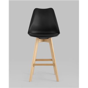 Комплект из четырех стульев|Stool Group|Барный FRANKFURT черный сиденье экокожа ножки из массива бука