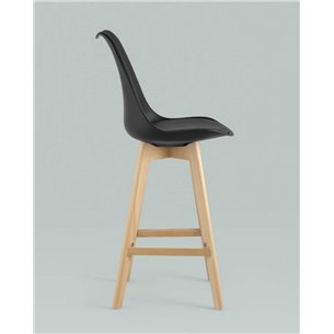 Комплект из четырех стульев|Stool Group|Барный FRANKFURT черный сиденье экокожа ножки из массива бука