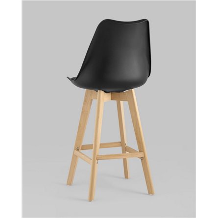 Комплект из четырех стульев|Stool Group|Барный FRANKFURT черный сиденье экокожа ножки из массива бука