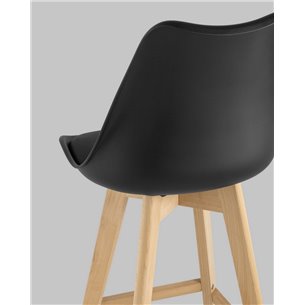 Комплект из четырех стульев|Stool Group|Барный FRANKFURT черный сиденье экокожа ножки из массива бука