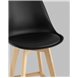 Комплект из четырех стульев|Stool Group|Барный FRANKFURT черный сиденье экокожа ножки из массива бука Комплект из четырех стульев|Stool Group|Барный FRANKFURT черный сиденье экокожа ножки из массива бука