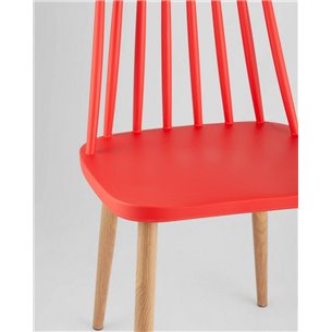 Комплект из четырех стульев|Stool Group|Морган красный, ножки металлические с принтом под дерево
