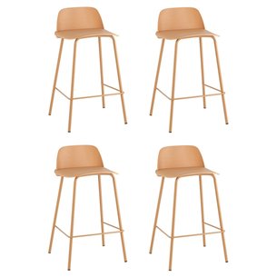 Стул полубарный Mist желтый 4 шт