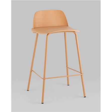 Комплект из четырех стульев|Stool Group|Mist пластиковое сиденье, желтый, ножки металл