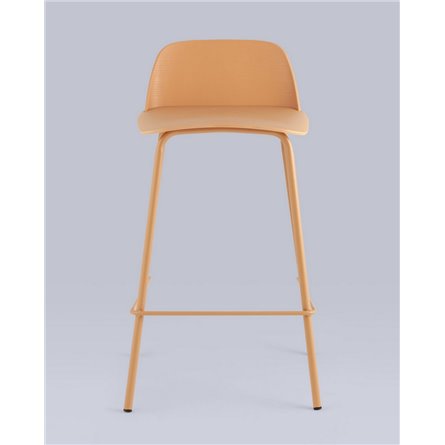 Комплект из четырех стульев|Stool Group|Mist пластиковое сиденье, желтый, ножки металл