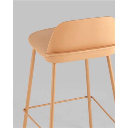 Комплект из четырех стульев|Stool Group|Mist пластиковое сиденье, желтый, ножки металл