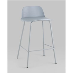 Комплект из четырех стульев|Stool Group|Mist пластиковое сиденье, серо-голубой, ножки металл