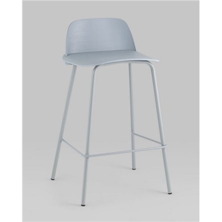 Комплект из четырех стульев|Stool Group|Mist пластиковое сиденье, серо-голубой, ножки металл