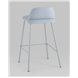 Комплект из четырех стульев|Stool Group|Mist пластиковое сиденье, серо-голубой, ножки металл Комплект из четырех стульев|Stool Group|Mist пластиковое сиденье, серо-голубой, ножки металл