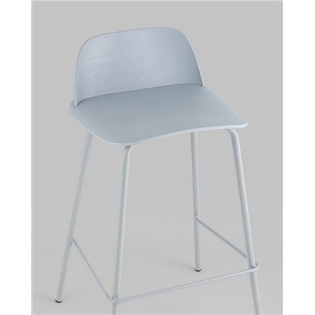 Комплект из четырех стульев|Stool Group|Mist пластиковое сиденье, серо-голубой, ножки металл