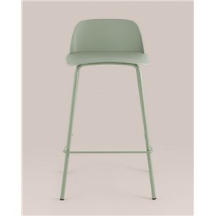 Комплект из четырех стульев|Stool Group|Mist пластиковое сиденье, серо-зеленый, ножки металл