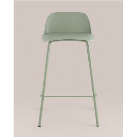 Комплект из четырех стульев|Stool Group|Mist пластиковое сиденье, серо-зеленый, ножки металл