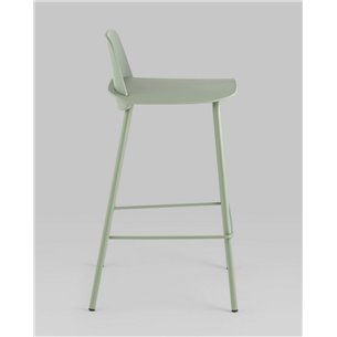 Комплект из четырех стульев|Stool Group|Mist пластиковое сиденье, серо-зеленый, ножки металл