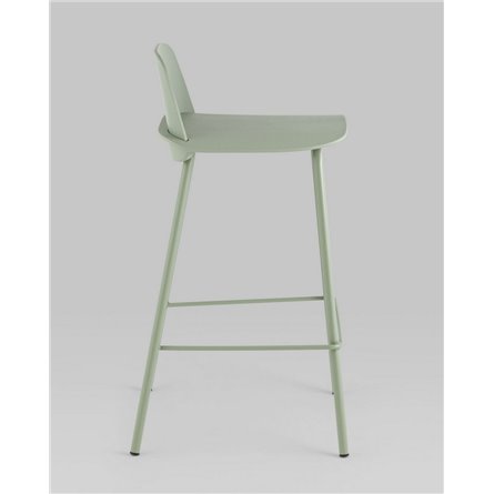 Комплект из четырех стульев|Stool Group|Mist пластиковое сиденье, серо-зеленый, ножки металл