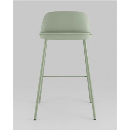 Комплект из четырех стульев|Stool Group|Mist пластиковое сиденье, серо-зеленый, ножки металл