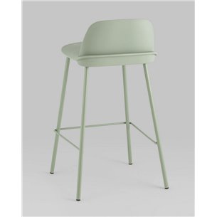 Комплект из четырех стульев|Stool Group|Mist пластиковое сиденье, серо-зеленый, ножки металл