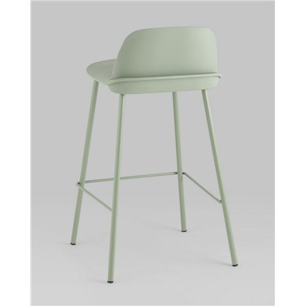 Комплект из четырех стульев|Stool Group|Mist пластиковое сиденье, серо-зеленый, ножки металл