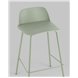 Комплект из четырех стульев|Stool Group|Mist пластиковое сиденье, серо-зеленый, ножки металл Комплект из четырех стульев|Stool Group|Mist пластиковое сиденье, серо-зеленый, ножки металл