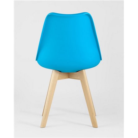 Комплект из четырех стульев|Stool Group|FRANKFURT бирюзовый пластик сиденье из экокожи ножки массив бука