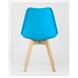 Комплект из четырех стульев|Stool Group|FRANKFURT бирюзовый пластик сиденье из экокожи ножки массив бука Комплект из четырех стульев|Stool Group|FRANKFURT бирюзовый пластик сиденье из экокожи ножки массив бука