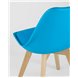 Комплект из четырех стульев|Stool Group|FRANKFURT бирюзовый пластик сиденье из экокожи ножки массив бука Комплект из четырех стульев|Stool Group|FRANKFURT бирюзовый пластик сиденье из экокожи ножки массив бука