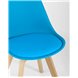 Комплект из четырех стульев|Stool Group|FRANKFURT бирюзовый пластик сиденье из экокожи ножки массив бука Комплект из четырех стульев|Stool Group|FRANKFURT бирюзовый пластик сиденье из экокожи ножки массив бука