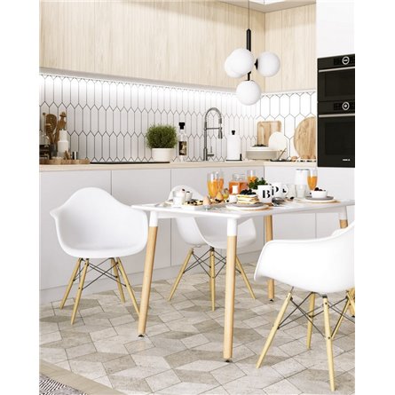 Стол обеденный|Stool Group|OSLO 120*80 белый на дер. ножках