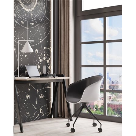 Компьютерное кресло|Stool Group|LIBRA пластик белый экокожа черная