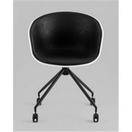Компьютерное кресло|Stool Group|LIBRA пластик белый экокожа черная