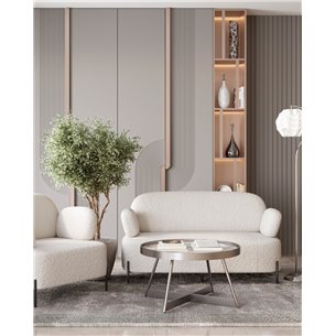 Журнальный стол|Stool Group|Гера 80х80 см сталь тёмный хром