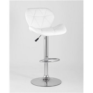 Стул|Stool Group|Бон белый обивка экокожа на хромированной ножке