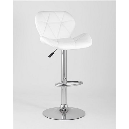 Стул|Stool Group|Бон белый обивка экокожа на хромированной ножке