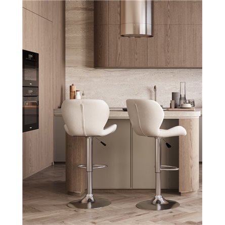 Стул|Stool Group|Бон белый обивка экокожа на хромированной ножке