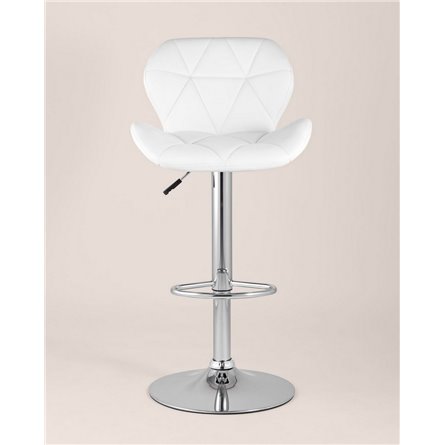 Стул|Stool Group|Бон белый обивка экокожа на хромированной ножке