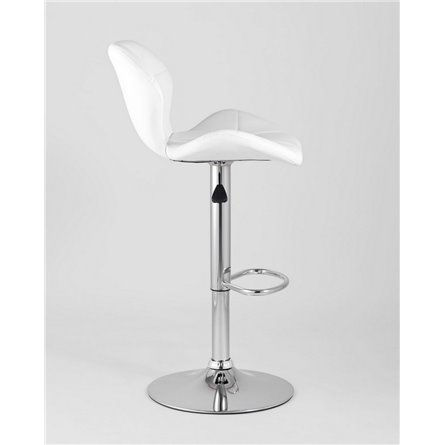 Стул|Stool Group|Бон белый обивка экокожа на хромированной ножке